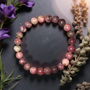 🆕 8mm African Pink Rhodonite bracelet 💕